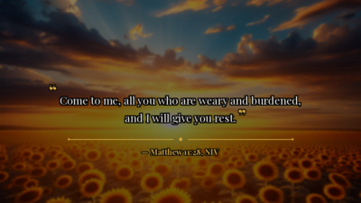 Firefighter Faith Challenge — Day 4: Rest for the Weary - Bible verse image