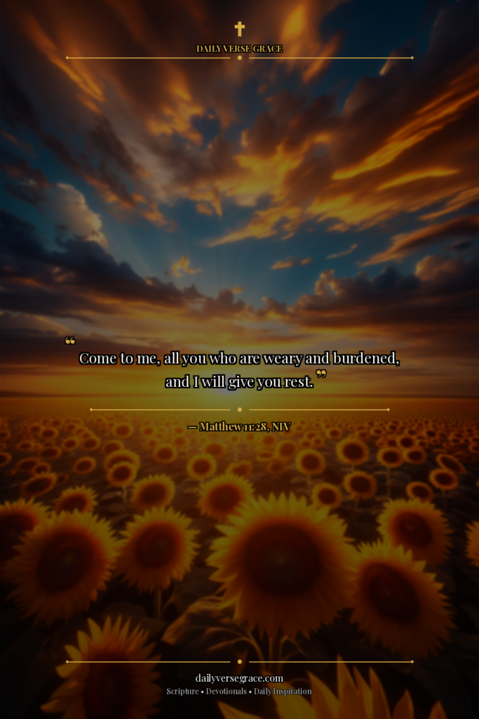 Firefighter Faith Challenge — Day 4: Rest for the Weary - Bible verse image