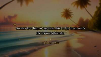 Firefighter Faith Challenge — Day 6: Family & Sacrifice - Bible verse image