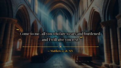 EMS & Paramedic Faith Challenge — Day 4: Rest for the Weary - Bible verse image