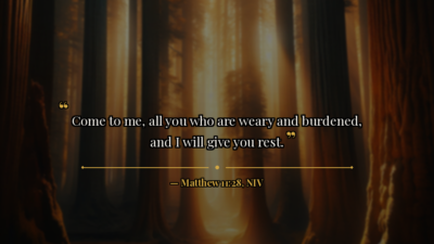 Police Faith Challenge — Day 4: Rest for the Weary - Bible verse image