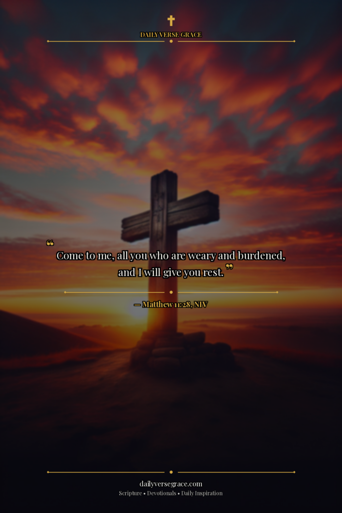 Construction Faith Challenge — Day 4: Rest for the Weary - Bible verse image