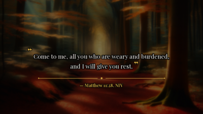 Military Faith Challenge — Day 4: Rest for the Weary - Bible verse image