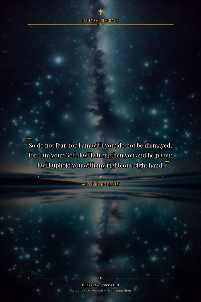 STRENGTH IN WEAKNESS: "Fear Not, For I Am With You" - Bible verse image