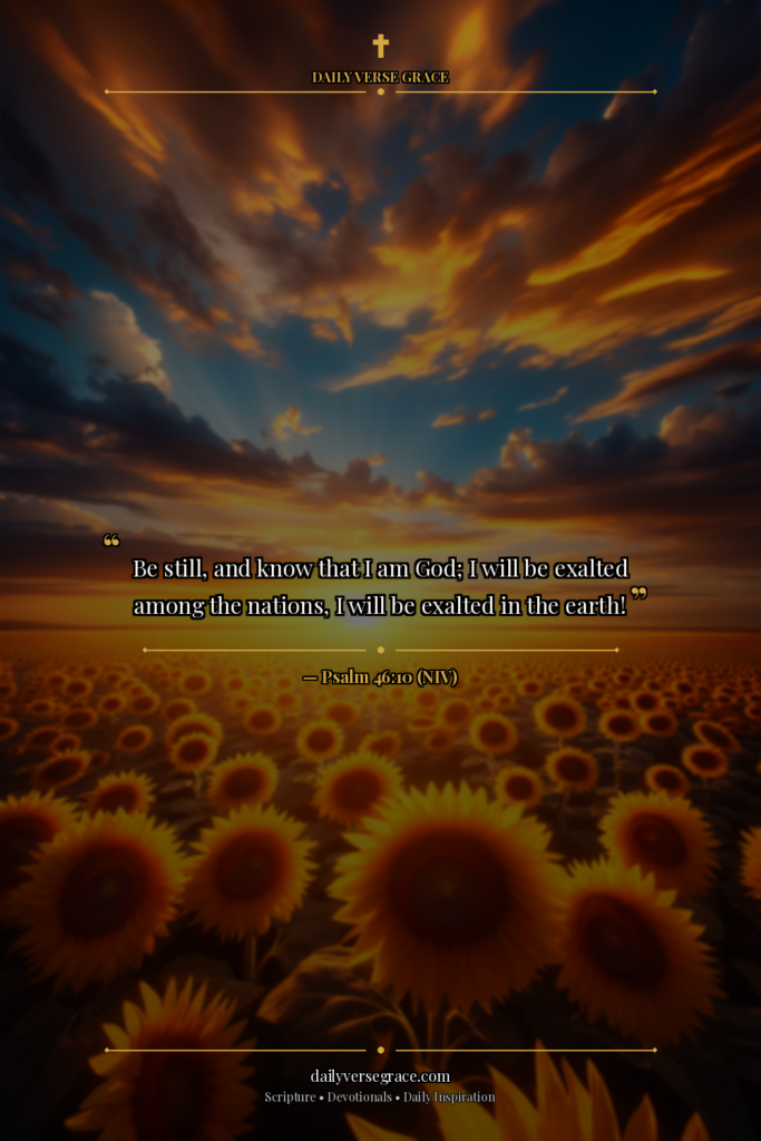 Weekend Reflection on Psalm 46:10 - Be Still and Know